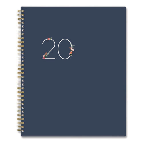 Ashlyn Weekly/monthly Planner, Floral Artwork, 11 X 8.5, Navy/multicolor Cover, 12-month (jan To Dec): 2026