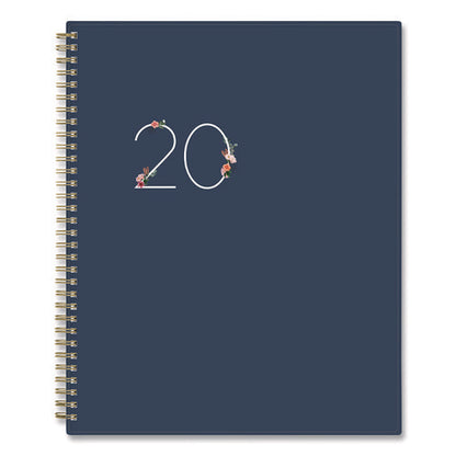 Ashlyn Weekly/monthly Planner, Floral Artwork, 11 X 8.5, Navy/multicolor Cover, 12-month (jan To Dec): 2026