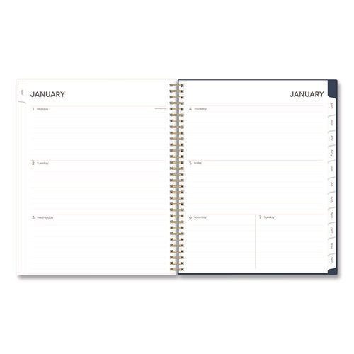 Ashlyn Weekly/monthly Planner, Floral Artwork, 11 X 8.5, Navy/multicolor Cover, 12-month (jan To Dec): 2026