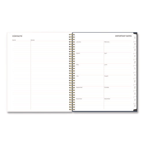 Ashlyn Weekly/monthly Planner, Floral Artwork, 11 X 8.5, Navy/multicolor Cover, 12-month (jan To Dec): 2026