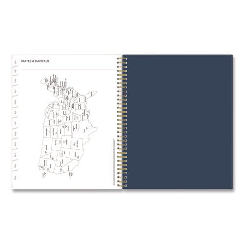 Ashlyn Weekly/monthly Planner, Floral Artwork, 11 X 8.5, Navy/multicolor Cover, 12-month (jan To Dec): 2026