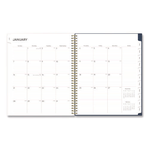 Ashlyn Weekly/monthly Planner, Floral Artwork, 11 X 8.5, Navy/multicolor Cover, 12-month (jan To Dec): 2026