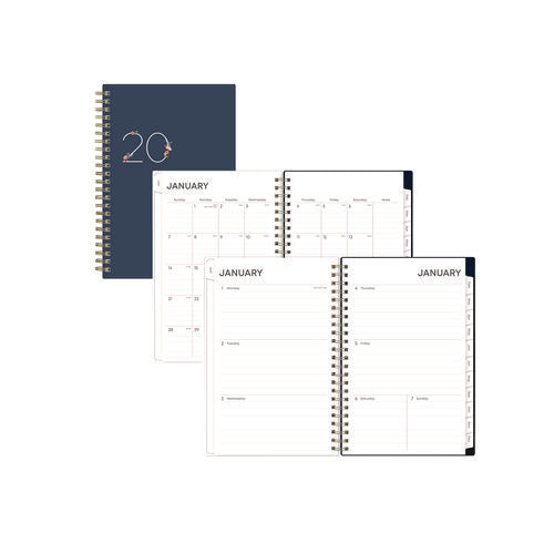 Ashlyn Weekly/monthly Planner, Floral Artwork, 8 X 5, Navy/multicolor Cover, 12-month (jan To Dec): 2026