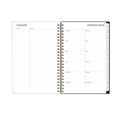 Ashlyn Weekly/monthly Planner, Floral Artwork, 8 X 5, Navy/multicolor Cover, 12-month (jan To Dec): 2026