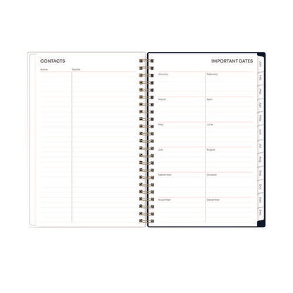Ashlyn Weekly/monthly Planner, Floral Artwork, 8 X 5, Navy/multicolor Cover, 12-month (jan To Dec): 2026