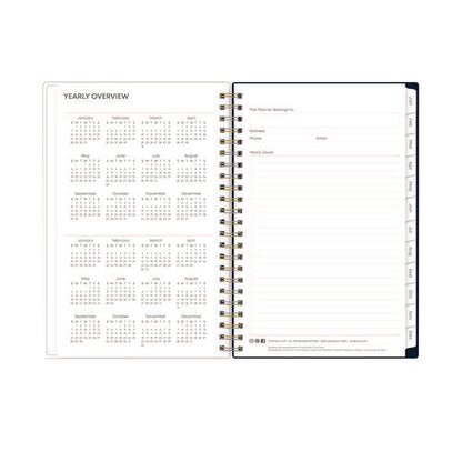 Ashlyn Weekly/monthly Planner, Floral Artwork, 8 X 5, Navy/multicolor Cover, 12-month (jan To Dec): 2026