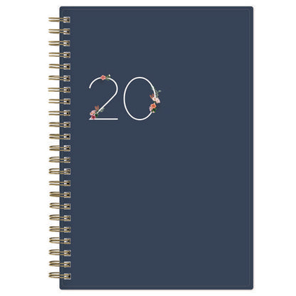 Ashlyn Weekly/monthly Planner, Floral Artwork, 8 X 5, Navy/multicolor Cover, 12-month (jan To Dec): 2026
