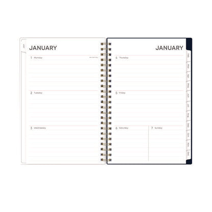 Ashlyn Weekly/monthly Planner, Floral Artwork, 8 X 5, Navy/multicolor Cover, 12-month (jan To Dec): 2026