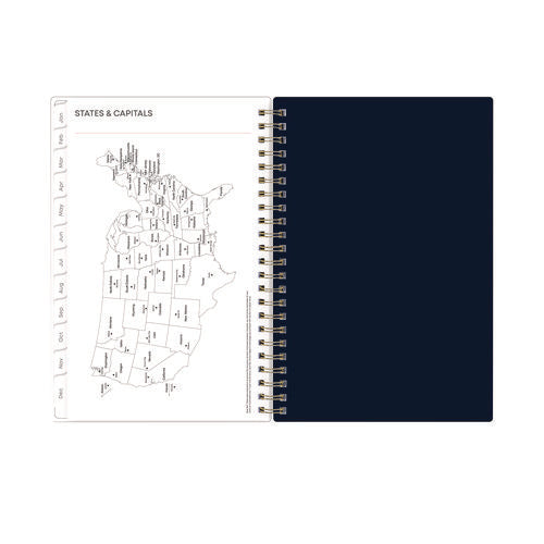 Ashlyn Weekly/monthly Planner, Floral Artwork, 8 X 5, Navy/multicolor Cover, 12-month (jan To Dec): 2026