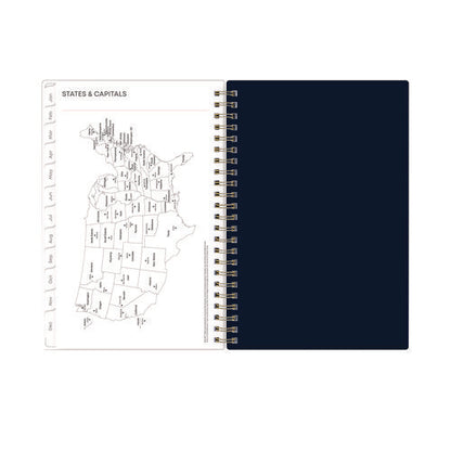Ashlyn Weekly/monthly Planner, Floral Artwork, 8 X 5, Navy/multicolor Cover, 12-month (jan To Dec): 2026