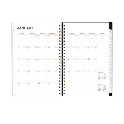 Ashlyn Weekly/monthly Planner, Floral Artwork, 8 X 5, Navy/multicolor Cover, 12-month (jan To Dec): 2026
