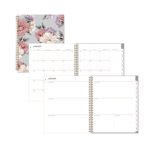 Tula Weekly/monthly Planner, Floral Artwork, 11" X 8.5", Purple/pink/white Cover, 12-month (jan To Dec): 2026