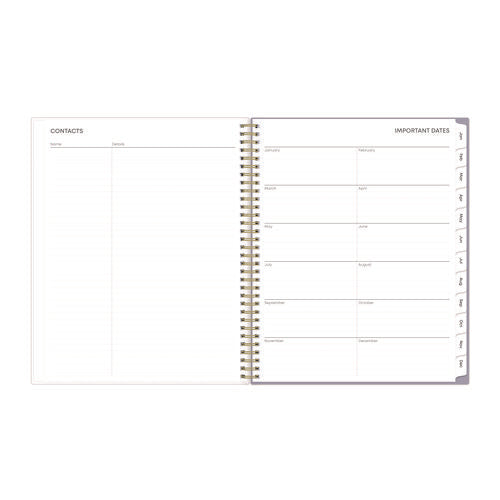 Tula Weekly/monthly Planner, Floral Artwork, 11" X 8.5", Purple/pink/white Cover, 12-month (jan To Dec): 2026