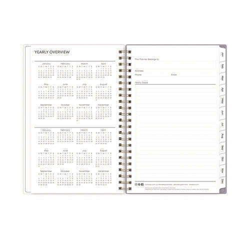 Tula Weekly/monthly Planner, Floral Artwork, 11" X 8.5", Purple/pink/white Cover, 12-month (jan To Dec): 2026