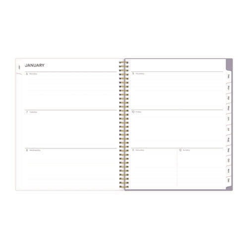 Tula Weekly/monthly Planner, Floral Artwork, 11" X 8.5", Purple/pink/white Cover, 12-month (jan To Dec): 2026