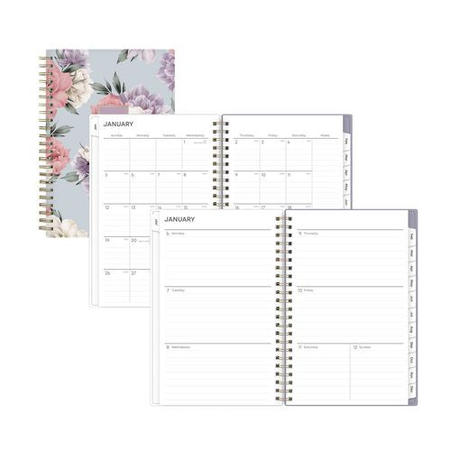Tula Weekly/monthly Planner, Floral Artwork, 8" X 5", Purple/pink/white Cover, 12-month (jan To Dec): 2026