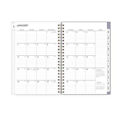 Tula Weekly/monthly Planner, Floral Artwork, 8" X 5", Purple/pink/white Cover, 12-month (jan To Dec): 2026