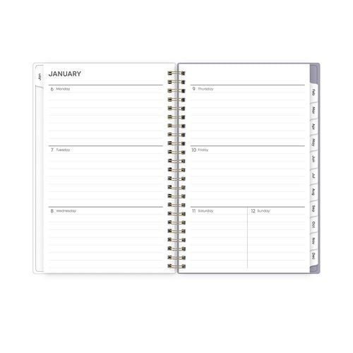 Tula Weekly/monthly Planner, Floral Artwork, 8" X 5", Purple/pink/white Cover, 12-month (jan To Dec): 2026