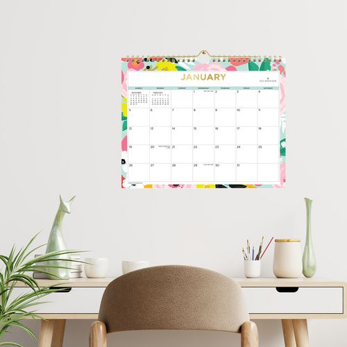 Day Designer Secret Garden Mint Monthly Wall Calendar, Floral Artwork, 11 X 8.75, Multicolor Sheets, 12-month (jan-dec): 2026