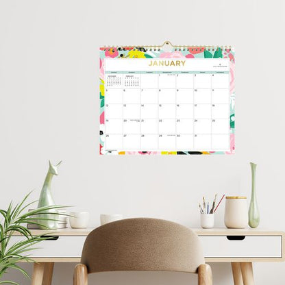 Day Designer Secret Garden Mint Monthly Wall Calendar, Floral Artwork, 11 X 8.75, Multicolor Sheets, 12-month (jan-dec): 2026