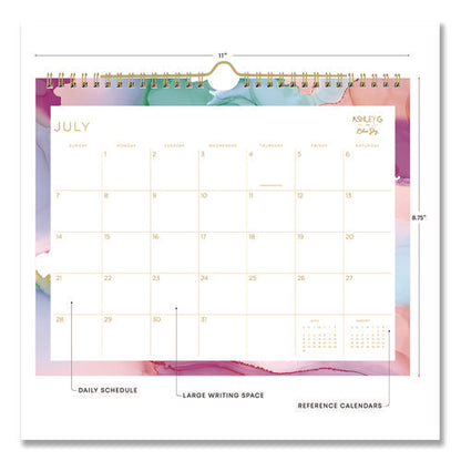 Ashley G Multicolor Smoke Academic Year Wall Calendar, 11 X 8.75, White/multicolor Sheets, 12-month (july To June): 2025-2026