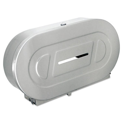 Stainless Steel Two-roll Jumbo Toilet Tissue Dispenser, 20.81 X 5.31 X 11.38, Satin-finish Stainless Steel