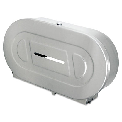 Stainless Steel Two-roll Jumbo Toilet Tissue Dispenser, 20.81 X 5.31 X 11.38, Satin-finish Stainless Steel