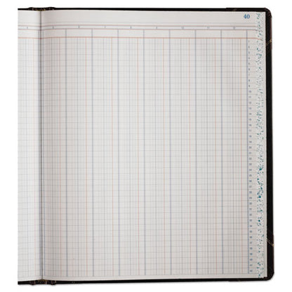 Extra-durable Bound Book, Double-page 12-column Accounting, Black/maroon/gold Cover, 11.94 X 9.78 Sheets, 150 Sheets/book