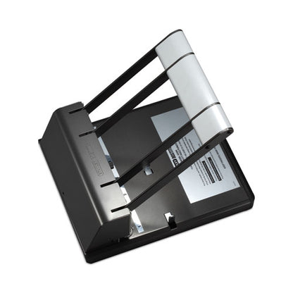 130-sheet Xtreme Duty Adjustable Two- To Three-hole Punch, 9/32" Holes, Black/silver