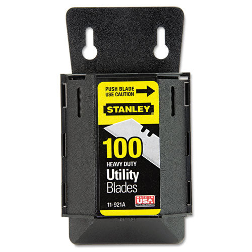 Wall Mount Utility Knife Blade Dispenser With Blades, 100/pack