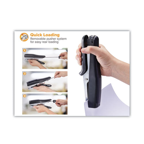 B8 Xtreme Duty Plier Stapler, Soft Rubber Handle, 45-sheet Capacity, 0.25" To 0.38" Staples, 2.5" Throat, Black/charcoal Gray