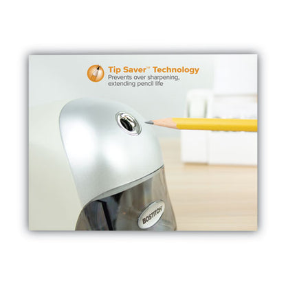Quietsharp Executive Electric Pencil Sharpener, Ac-powered, 4 X 7.5 X 5, Gray