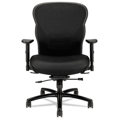 Wave Mesh Big And Tall Chair, Supports Up To 450 Lb, 19.25" To 22.25" Seat Height, Black