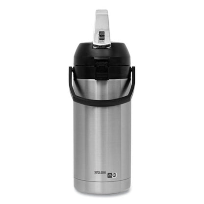 Lever Action Airpot, 128 Oz, Silver/black