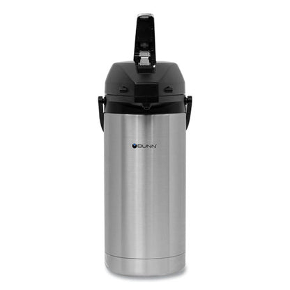 Lever Action Airpot, 128 Oz, Silver/black