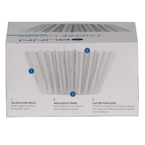 Coffee Filters, 8 To 12 Cup Size, Flat Bottom, 100/pack, 12 Packs/carton