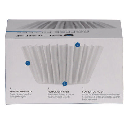 Coffee Filters, 8 To 12 Cup Size, Flat Bottom, 100/pack, 12 Packs/carton