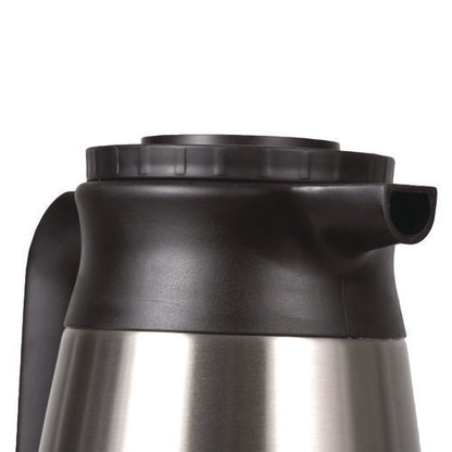 Thermal Vacuum Pitcher, 64 Oz, Stainless Steel/black