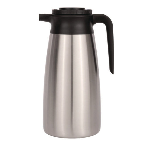 Thermal Vacuum Pitcher, 64 Oz, Stainless Steel/black