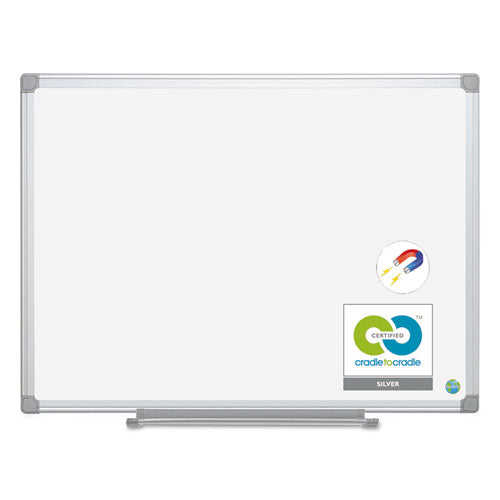 Earth Silver Easy Clean Magnetic Dry Erase Boards, 48" X 36", White Surface, Satin Aluminum Frame