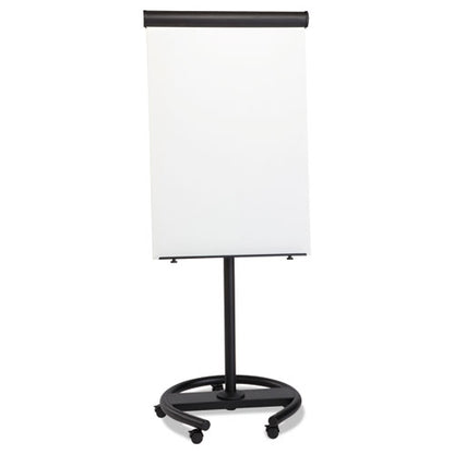 360 Multi-use Mobile Magnetic Dry Erase Easel, 27" X 41", White Surface, Black Steel Frame