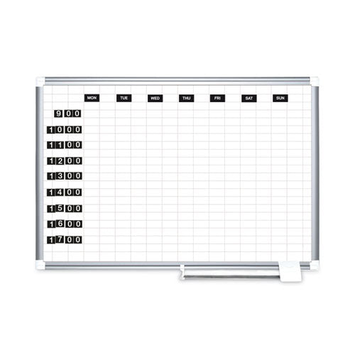 Heavy-duty Board Magnet Labels, Days Of The Week (monday-sunday), 1" Tall, White Characters, Black Background, 7/pack