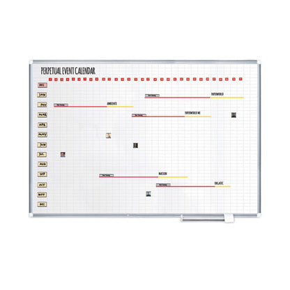 Heavy-duty Board Magnet Labels, Calendar Dates (1-31), 1" Tall, White Characters, Red Background, 35/pack