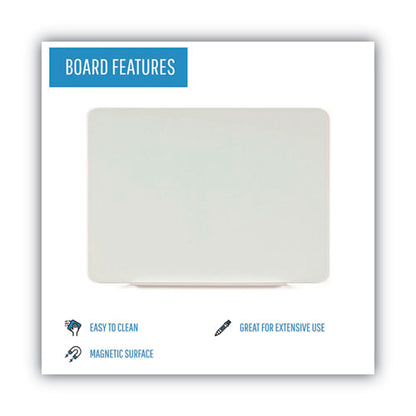 Magnetic Glass Dry Erase Board, 60" X 48", Opaque White Surface