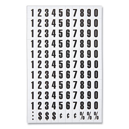 Heavy-duty Board Magnets, Numbers, 0.75" Tall, Black Characters, 109 Pieces
