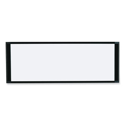 Cubicle Workstation Dry Erase Board, 36" X 18", White Surface, Black Aluminum Frame