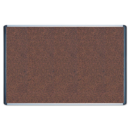 Tech Cork Board, 72" X 48", Tan Surface, Silver/black Aluminum Frame