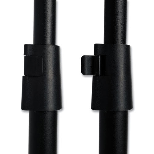 Magnetic Dry Erase Floor Stand Signs, White 15" X 11" Rectangle Surface, Black/silver Frame, 15" X 10" X 40" To 68"