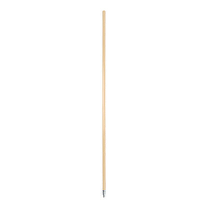Metal Tip Threaded Hardwood Broom Handle, 0.94" Dia X 60", Natural