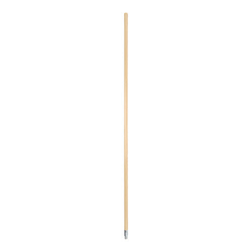 Metal Tip Threaded Hardwood Broom Handle, 0.94" Dia X 60", Natural
